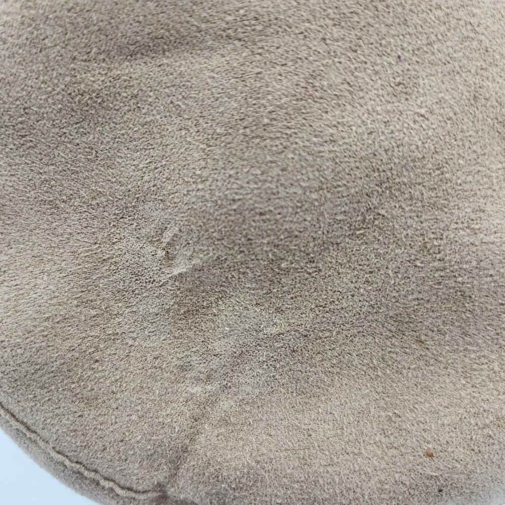 VTG Totes Genuine Shearling Sheepskin‎ Cloche Hat Suede Winter Bucket Cap Tan